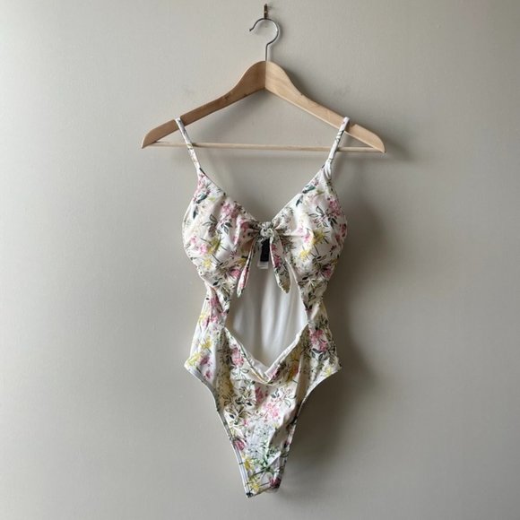 Cikada Other - CIKADA | White One Piece Floral Bathing Suit